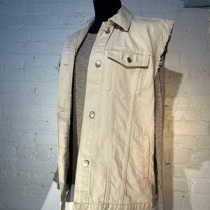 Cream Button Up Vest